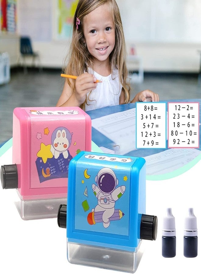 Orrda Addition and Subtraction Teaching Stamps for Kids | Plastic Roller Design Teaching Stamp | Math Stamps Practice Tools Educational Toy for Preschool Supplies (Multicolor) - Image 5